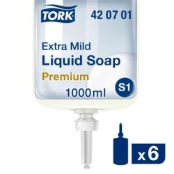 Tork Premium Extra Mild Tvål S1. Kartong 6x1L (420701)